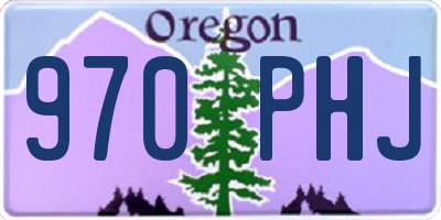 OR license plate 970PHJ