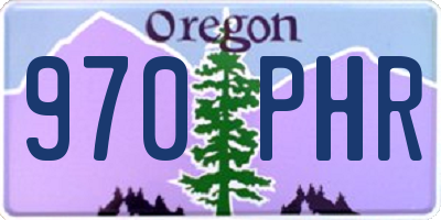 OR license plate 970PHR
