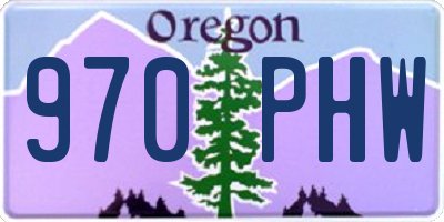OR license plate 970PHW