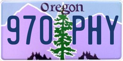 OR license plate 970PHY