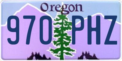 OR license plate 970PHZ