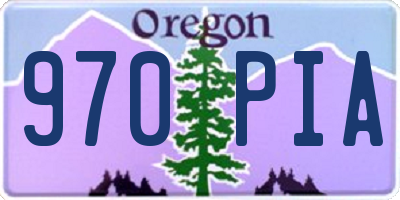 OR license plate 970PIA