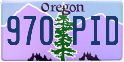 OR license plate 970PID