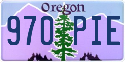 OR license plate 970PIE