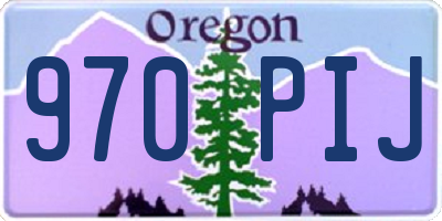 OR license plate 970PIJ