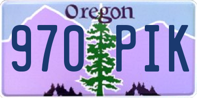 OR license plate 970PIK