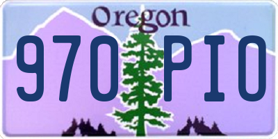 OR license plate 970PIO