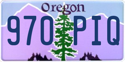 OR license plate 970PIQ