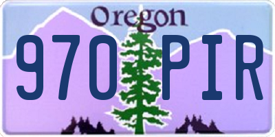 OR license plate 970PIR