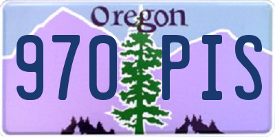 OR license plate 970PIS