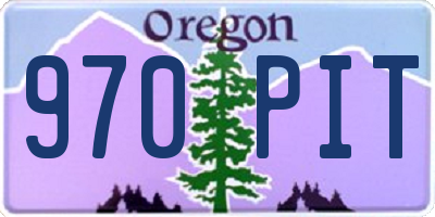 OR license plate 970PIT