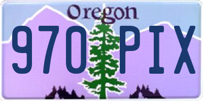 OR license plate 970PIX