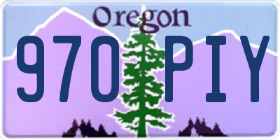 OR license plate 970PIY