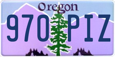 OR license plate 970PIZ