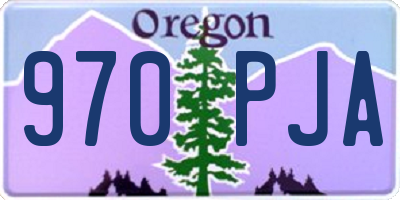 OR license plate 970PJA