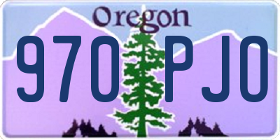 OR license plate 970PJO