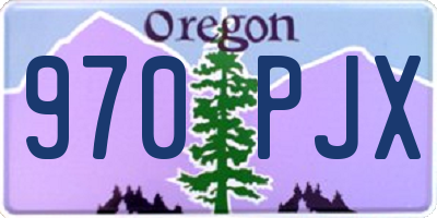 OR license plate 970PJX