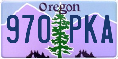 OR license plate 970PKA