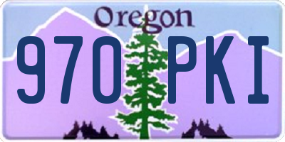 OR license plate 970PKI