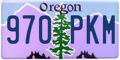 OR license plate 970PKM