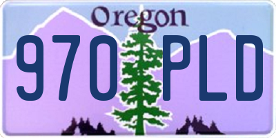 OR license plate 970PLD