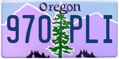 OR license plate 970PLI