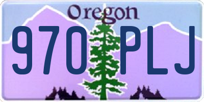OR license plate 970PLJ