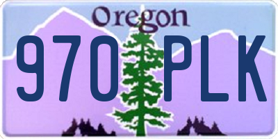 OR license plate 970PLK