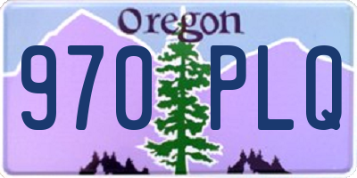 OR license plate 970PLQ