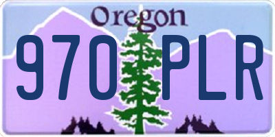 OR license plate 970PLR