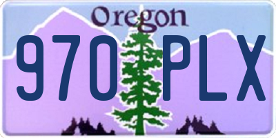 OR license plate 970PLX