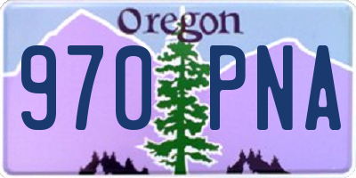 OR license plate 970PNA