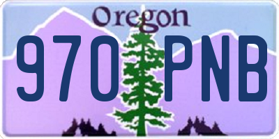 OR license plate 970PNB