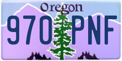 OR license plate 970PNF