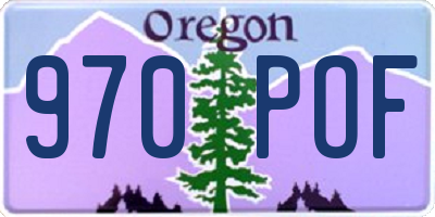 OR license plate 970POF