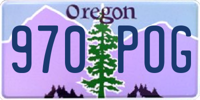 OR license plate 970POG