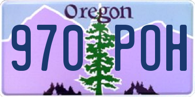 OR license plate 970POH