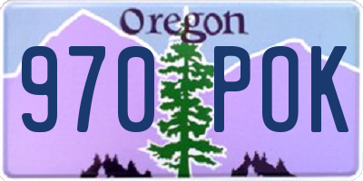OR license plate 970POK