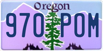 OR license plate 970POM