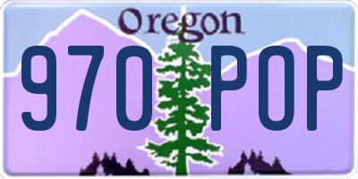 OR license plate 970POP