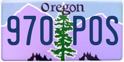 OR license plate 970POS