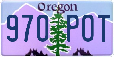 OR license plate 970POT