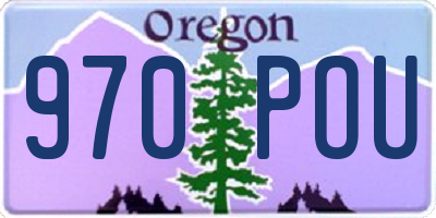 OR license plate 970POU