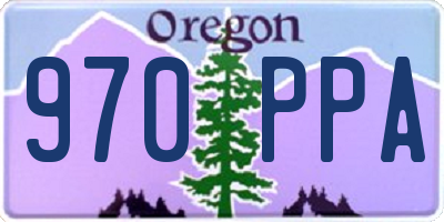 OR license plate 970PPA