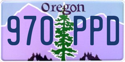 OR license plate 970PPD