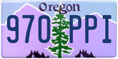 OR license plate 970PPI