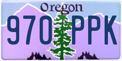 OR license plate 970PPK