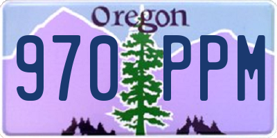 OR license plate 970PPM