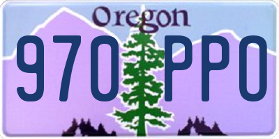 OR license plate 970PPO