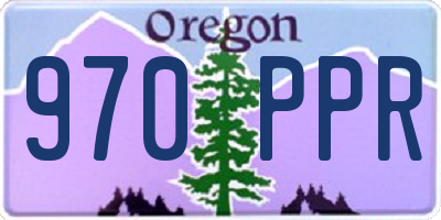 OR license plate 970PPR